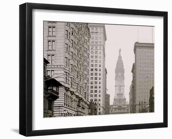 Broad Street, North from Locust Street, Philadelphia, Pa.-null-Framed Photo