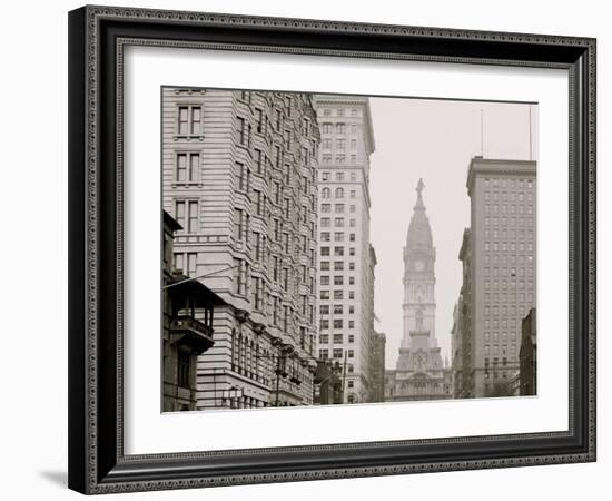 Broad Street, North from Locust Street, Philadelphia, Pa.-null-Framed Photo