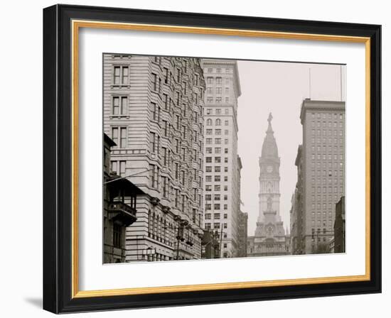 Broad Street, North from Locust Street, Philadelphia, Pa.-null-Framed Photo