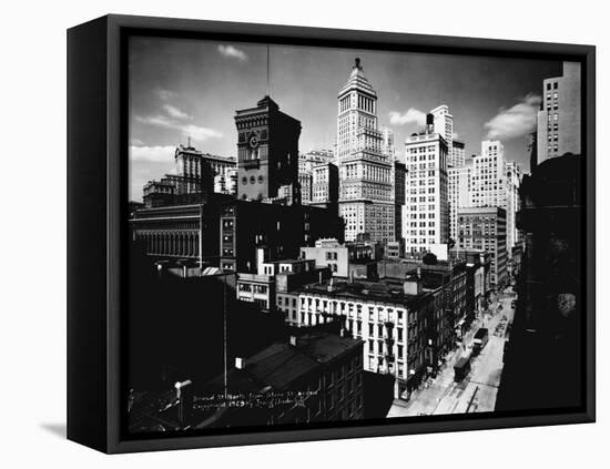 Broad Street, North from Stone Street, Newark, NJ-null-Framed Premier Image Canvas