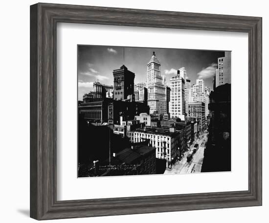 Broad Street, North from Stone Street, Newark, NJ-null-Framed Photographic Print