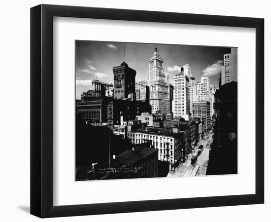 Broad Street, North from Stone Street, Newark, NJ-null-Framed Photographic Print