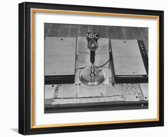 Broadcast Microphone-null-Framed Photographic Print