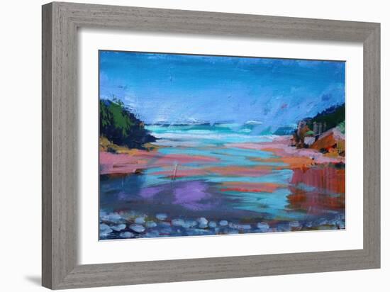 Broadhaven (acrylic on canvas, 2021)-Paul Powis-Framed Giclee Print