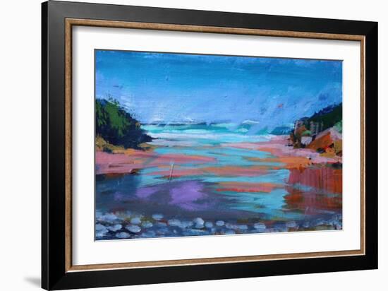 Broadhaven (acrylic on canvas, 2021)-Paul Powis-Framed Giclee Print