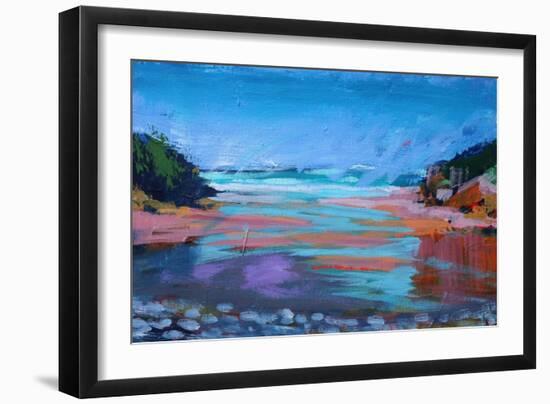 Broadhaven (acrylic on canvas, 2021)-Paul Powis-Framed Giclee Print