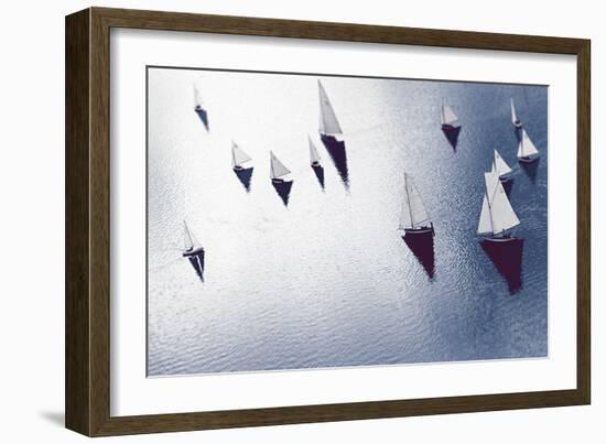 Broads Regatta, Island Yachts - Awash-Ben Wood-Framed Giclee Print