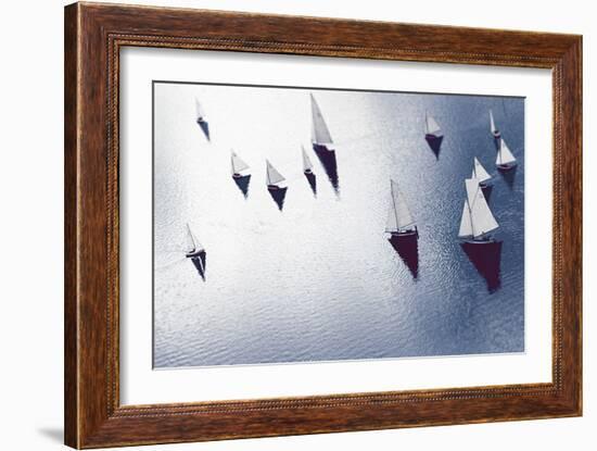 Broads Regatta, Island Yachts - Awash-Ben Wood-Framed Giclee Print