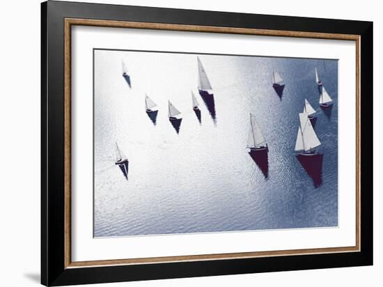 Broads Regatta, Island Yachts - Awash-Ben Wood-Framed Giclee Print