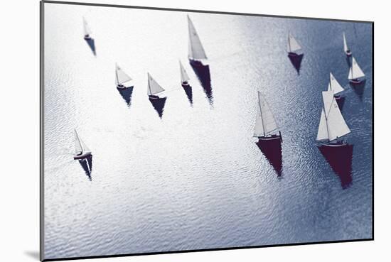 Broads Regatta, Island Yachts - Awash-Ben Wood-Mounted Giclee Print