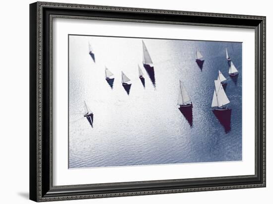 Broads Regatta, Island Yachts - Awash-Ben Wood-Framed Giclee Print