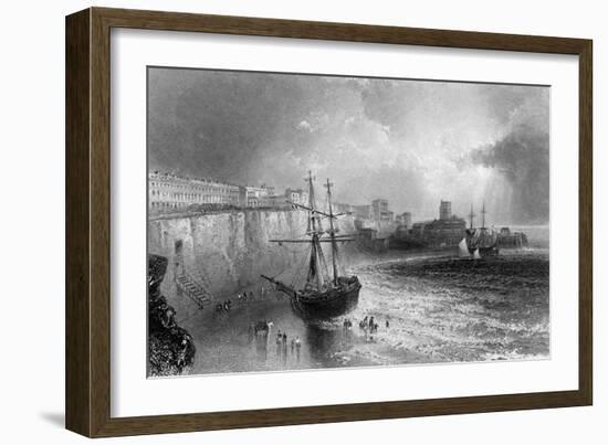 Broadstairs, Kent, Engraved by Robert Brandard, 1842-William Henry Bartlett-Framed Giclee Print