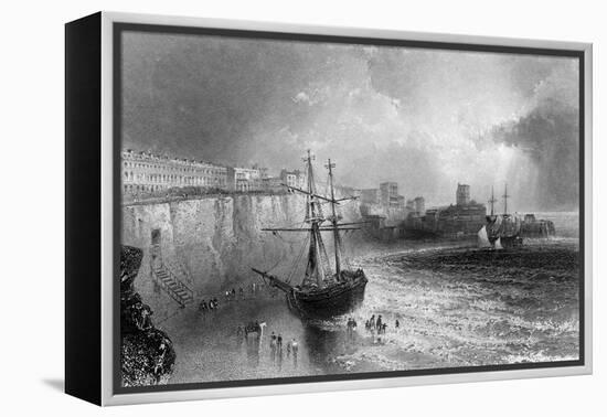 Broadstairs, Kent, Engraved by Robert Brandard, 1842-William Henry Bartlett-Framed Premier Image Canvas