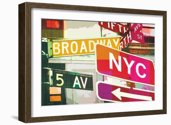 Broadway and Fifth Ave-Evangeline Taylor-Framed Art Print