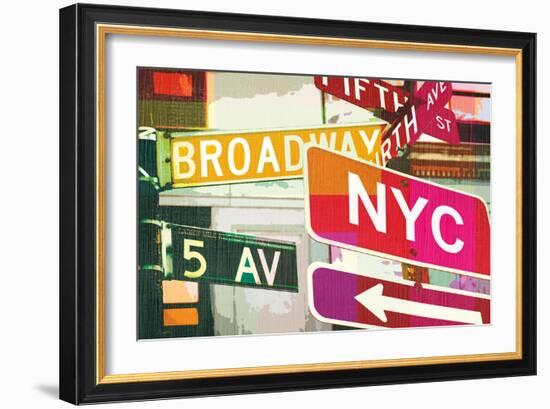 Broadway and Fifth Ave-Evangeline Taylor-Framed Art Print