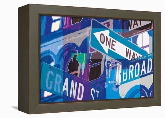 Broadway and Grand-Evangeline Taylor-Framed Stretched Canvas