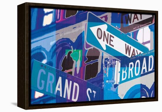 Broadway and Grand-Evangeline Taylor-Framed Stretched Canvas