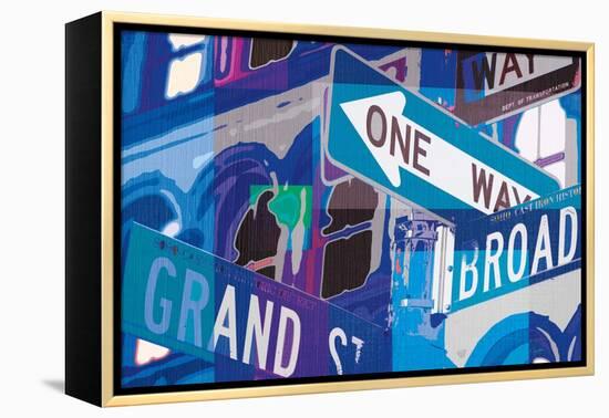 Broadway and Grand-Evangeline Taylor-Framed Stretched Canvas