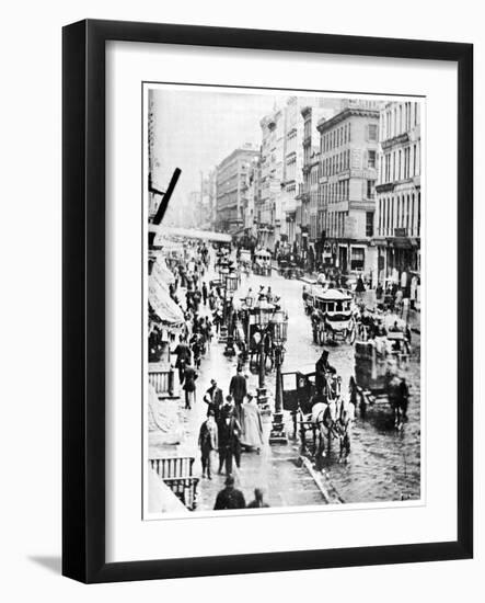 Broadway and Spring Street, New York City, USA, 1867-MATHEW B BRADY-Framed Giclee Print