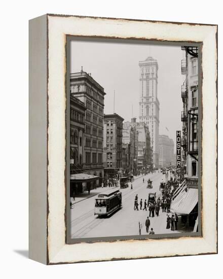 Broadway and Times Building (One Times Square), New York City-null-Framed Stretched Canvas