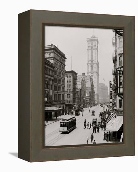 Broadway and Times Building (One Times Square), New York City-null-Framed Stretched Canvas