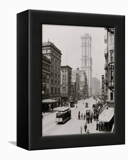 Broadway and Times Building (One Times Square), New York City-null-Framed Stretched Canvas