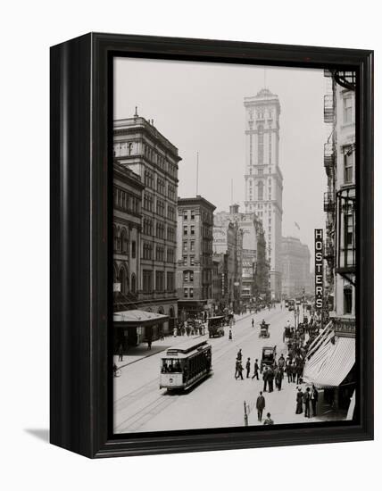 Broadway and Times Building (One Times Square), New York City-null-Framed Stretched Canvas