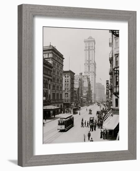 Broadway and Times Building (One Times Square), New York City-null-Framed Photo