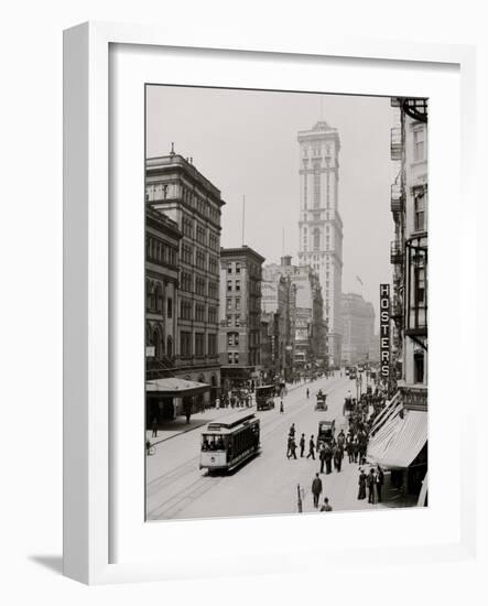 Broadway and Times Building (One Times Square), New York City-null-Framed Photo