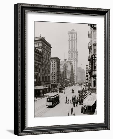 Broadway and Times Building (One Times Square), New York City-null-Framed Photo