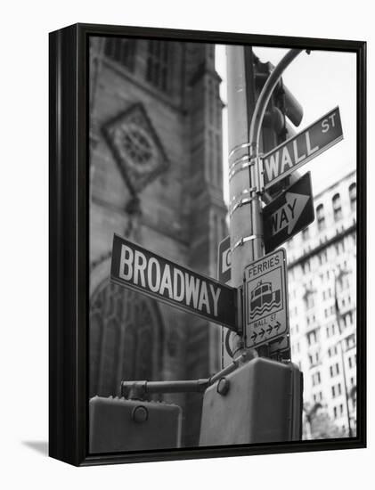 Broadway and Wall Street-Chris Bliss-Framed Premier Image Canvas