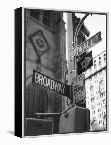 Broadway and Wall Street-Chris Bliss-Framed Premier Image Canvas