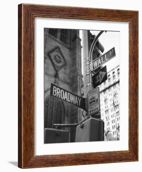 Broadway and Wall Street-Chris Bliss-Framed Photographic Print