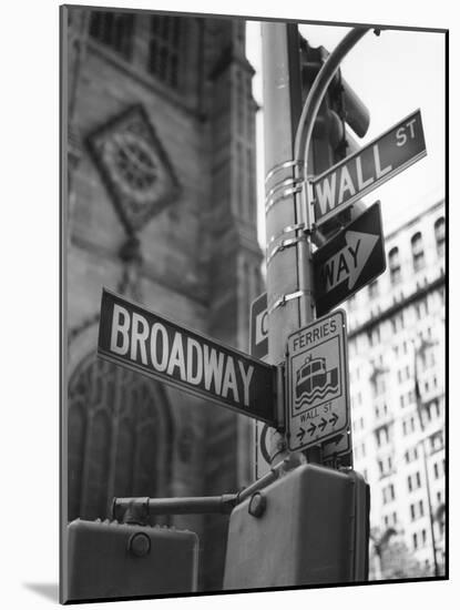 Broadway and Wall Street-Chris Bliss-Mounted Photographic Print