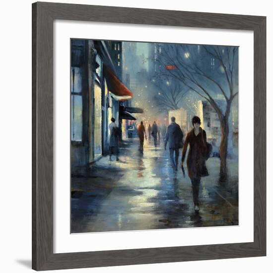 Broadway at Dusk-Jessen-Framed Giclee Print