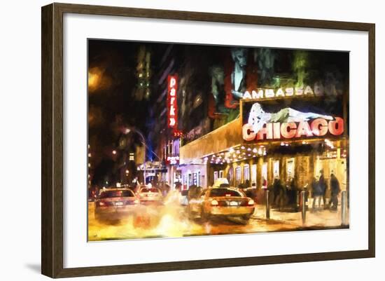 Broadway at Night II-Philippe Hugonnard-Framed Giclee Print