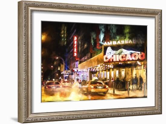 Broadway at Night II-Philippe Hugonnard-Framed Giclee Print