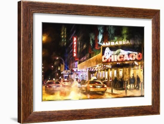 Broadway at Night II-Philippe Hugonnard-Framed Giclee Print