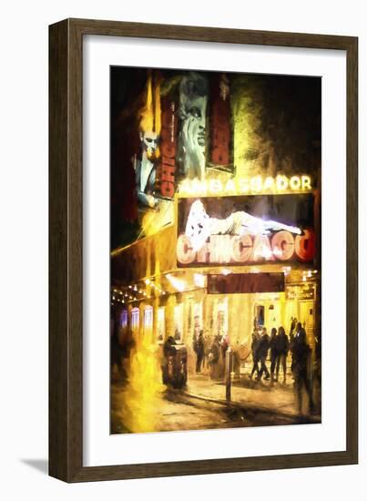 Broadway at Night-Philippe Hugonnard-Framed Giclee Print