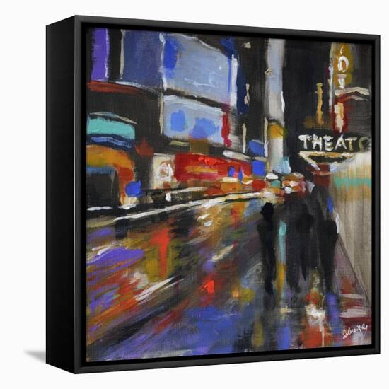 Broadway at Night-Solveiga-Framed Premier Image Canvas