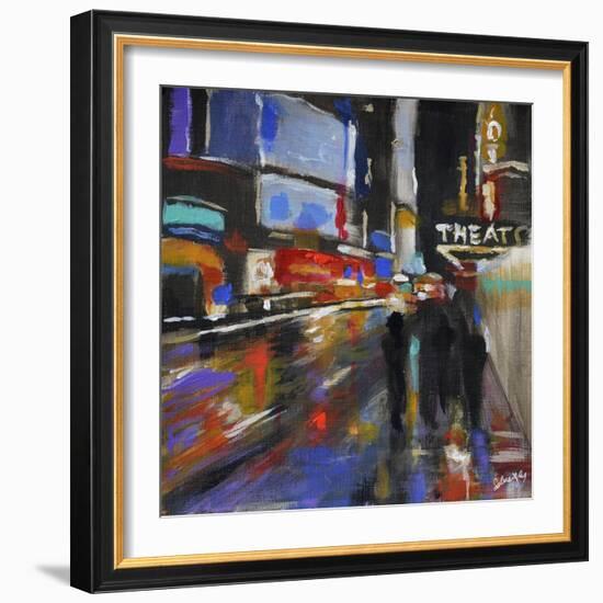 Broadway at Night-Solveiga-Framed Giclee Print