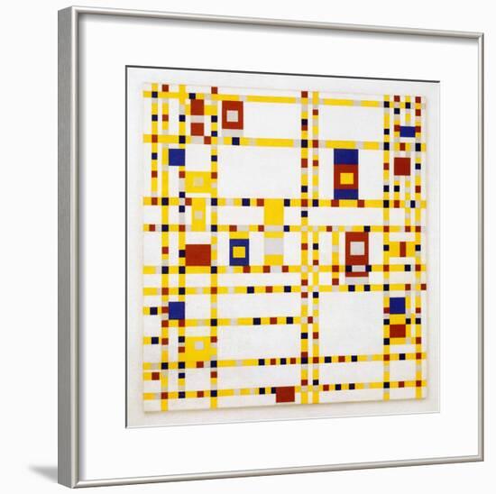 Broadway Boogie Woogie. 1942-43-Piet Mondrian-Framed Art Print