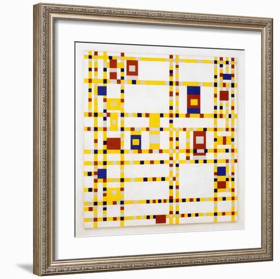 Broadway Boogie Woogie. 1942-43-Piet Mondrian-Framed Art Print