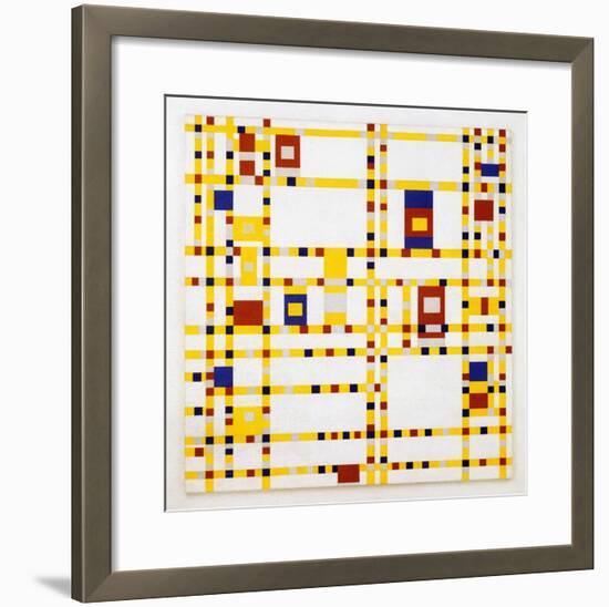 Broadway Boogie Woogie. 1942-43-Piet Mondrian-Framed Art Print