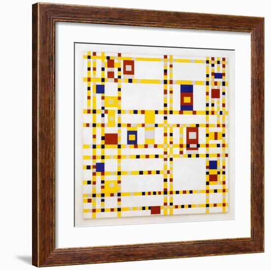 Broadway Boogie Woogie. 1942-43-Piet Mondrian-Framed Art Print