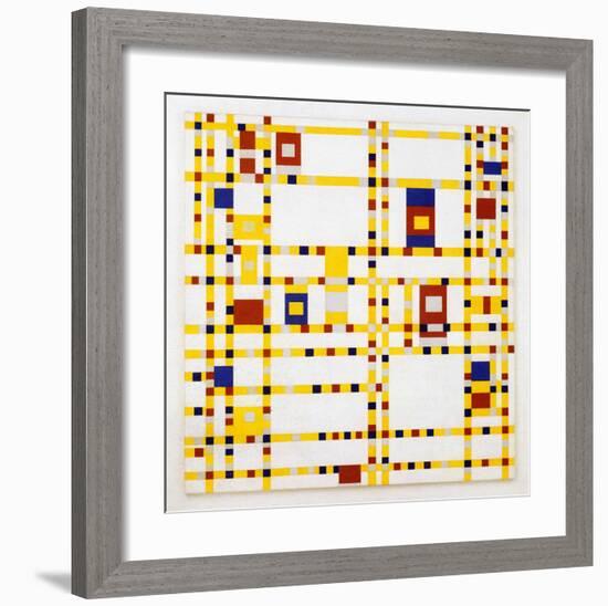 Broadway Boogie Woogie. 1942-43-Piet Mondrian-Framed Art Print