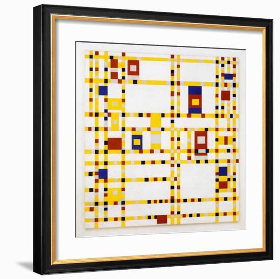 Broadway Boogie Woogie. 1942-43-Piet Mondrian-Framed Art Print