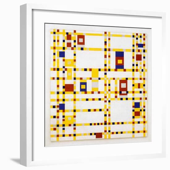 Broadway Boogie Woogie. 1942-43-Piet Mondrian-Framed Art Print