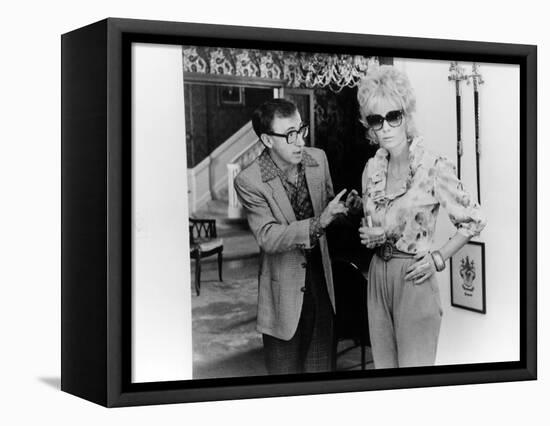 BROADWAY DANNY ROSE, 1984 directed by Woody Allen Woody Allen and Mia Farrow (b/w photo)-null-Framed Stretched Canvas
