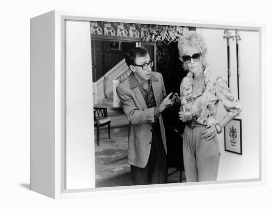 BROADWAY DANNY ROSE, 1984 directed by Woody Allen Woody Allen and Mia Farrow (b/w photo)-null-Framed Stretched Canvas